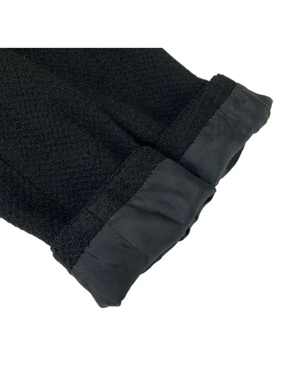 Chanel Skirt Suit Black Tweed CC Logo Button Wool